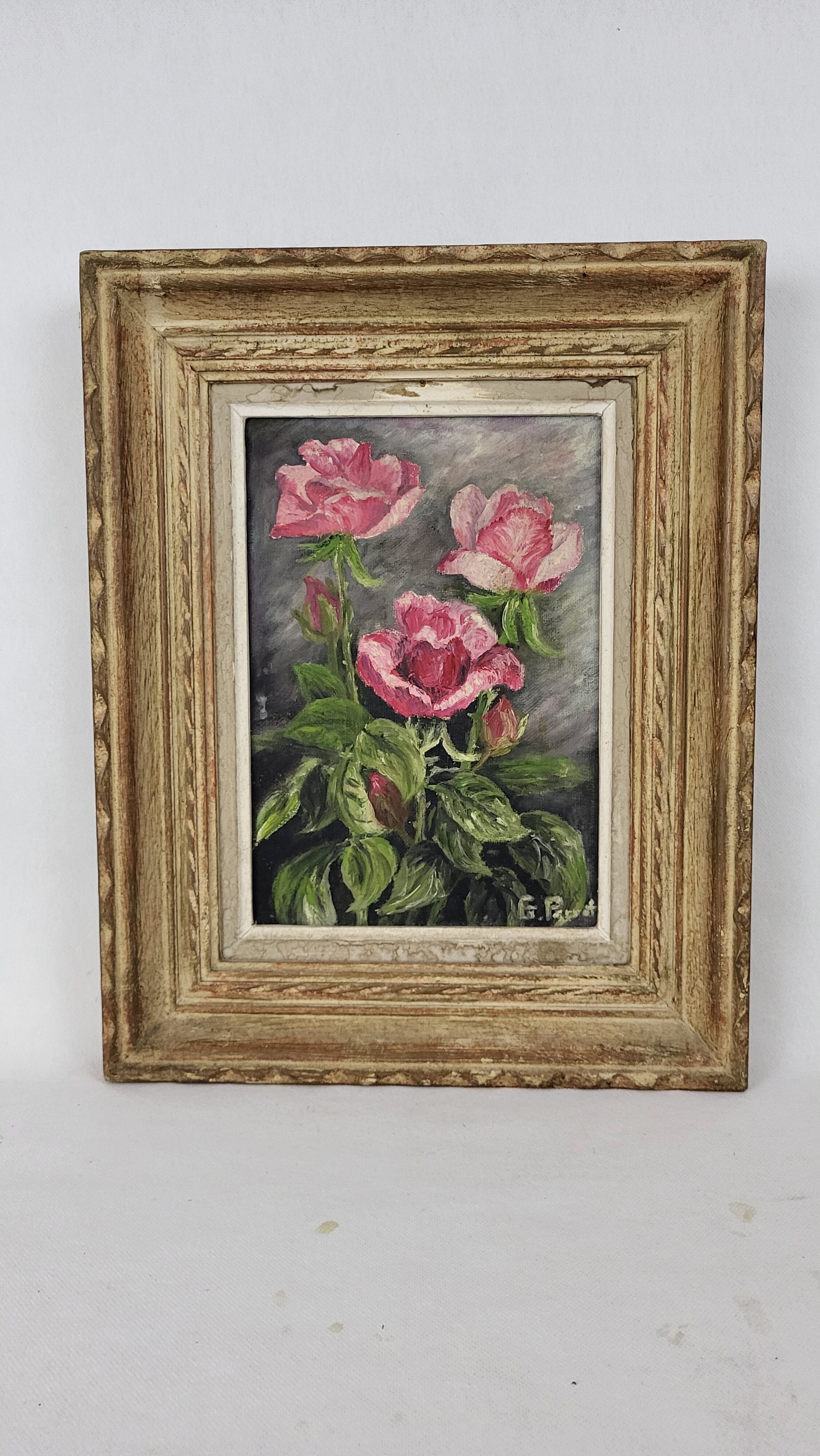Bouquet painting signed G. Perrot