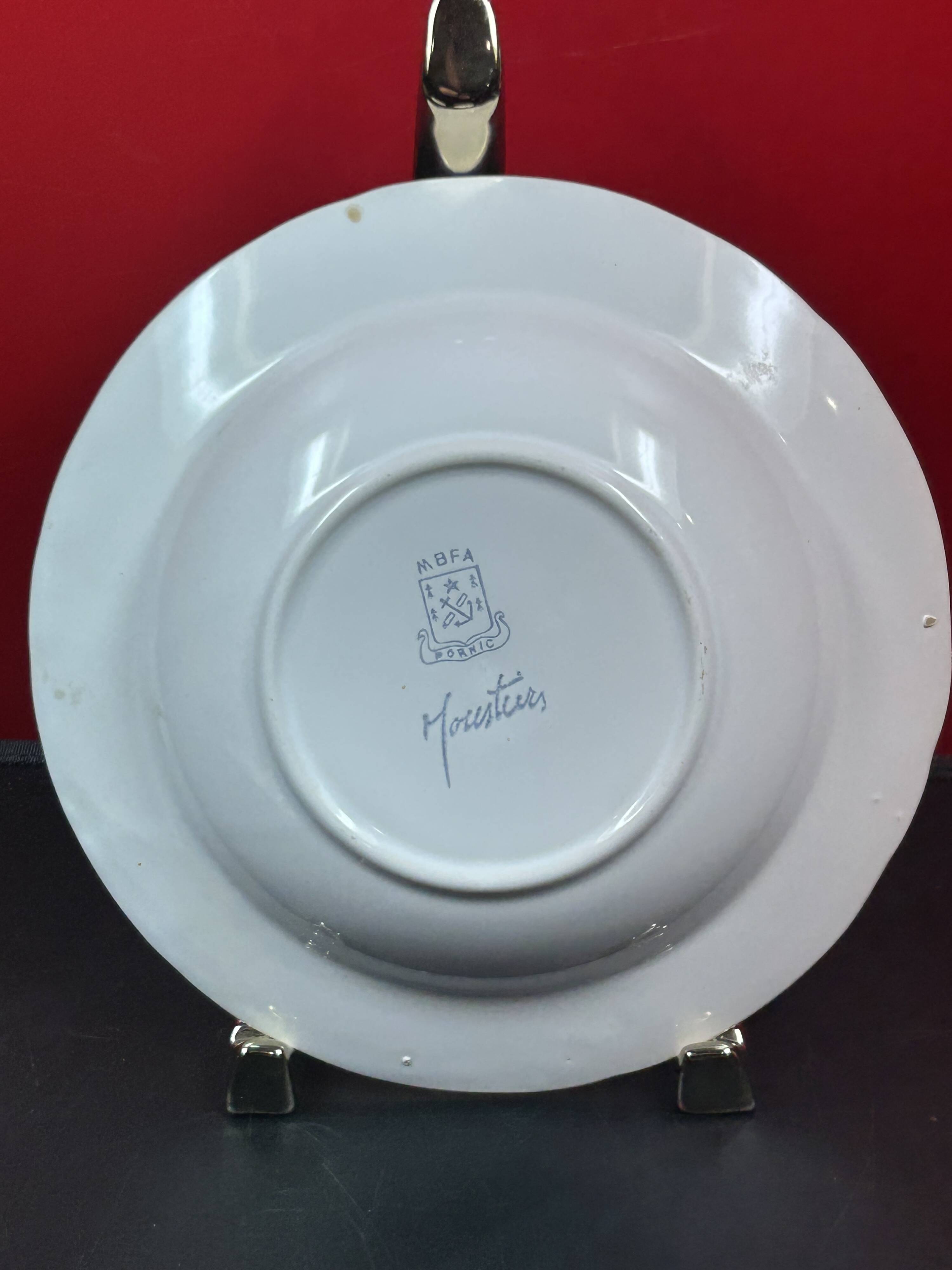 Set of 3 deep plates 19 cm in earthenware from MBFA Pornic model diff.