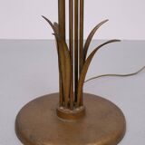 Hollywood Regency Gold flower shaped floor lamp 1980s