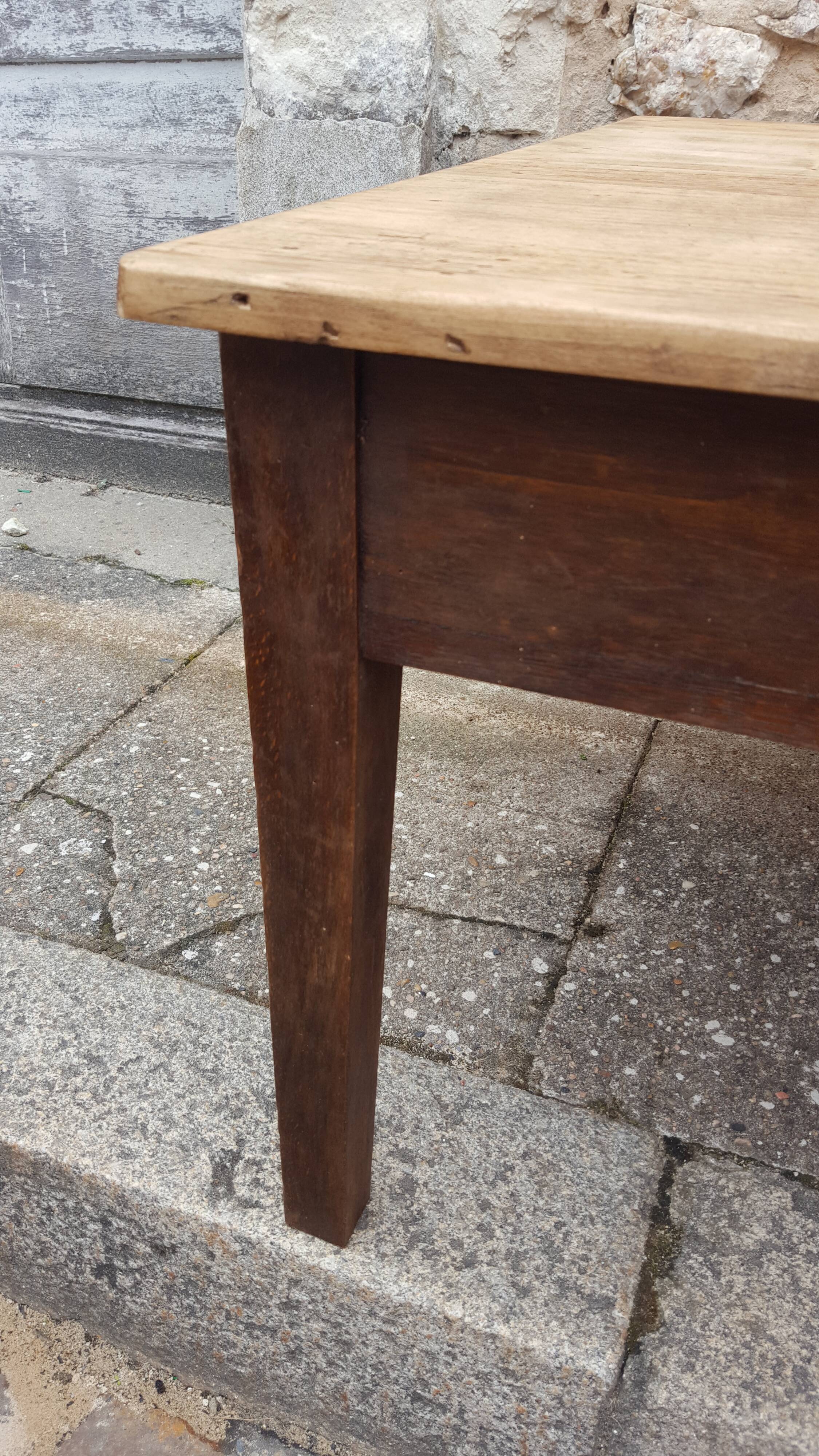 Raw farm table coffee table