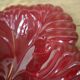 Verceram burgundy leaf salad bowl or fruit basket with gold edging