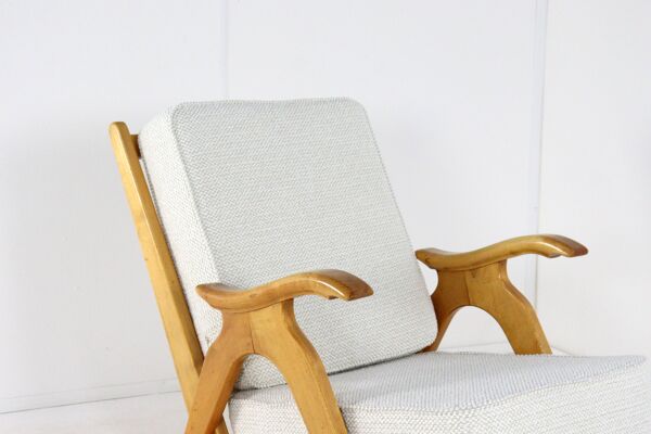 Fauteuil en chêne « Nederweert », design hollandais du milieu du siècle   Plus de pièces en stock