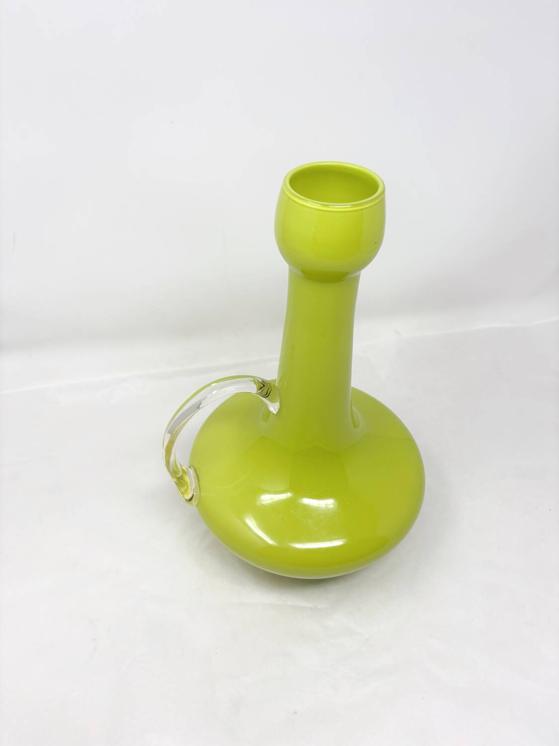 Empoli opaline lime green vase