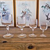 Cristal Arques Matignon white wine glasses, engraved crystal set of 6