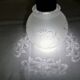 Tulipe globe verre gravé lampe suspension lustre applique