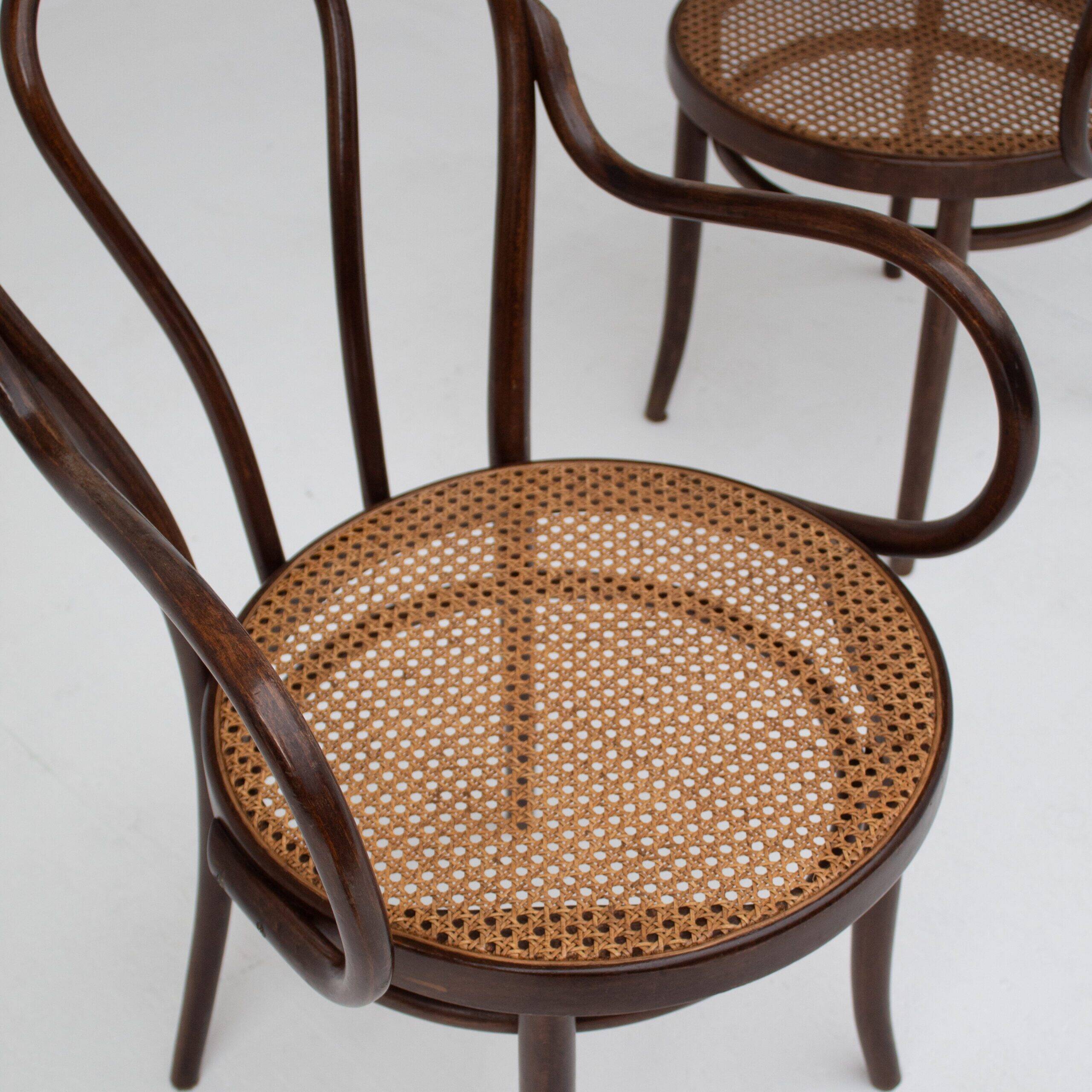 Pair of Thonet bentwood armchairs