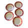 Vintage set of 5 St Amand earthenware plates with apples.