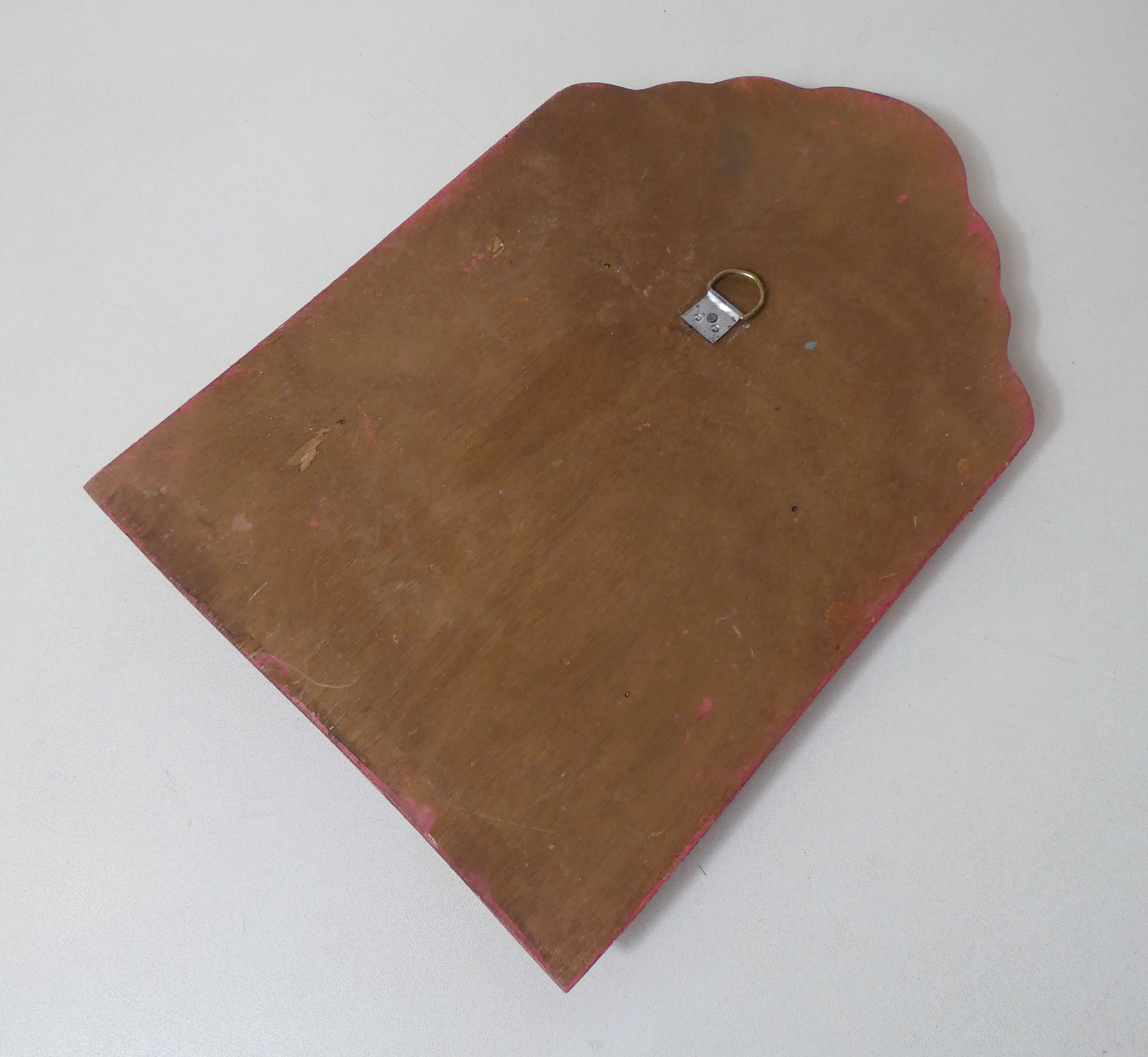 Old Moroccan mirror in pink wood Folk Art