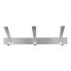Vintage aluminum wall coat rack with three hooks - good condition