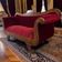 Canapé baroque vintage bordeaux