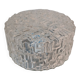 Vintage wall or ceiling light in molded glass - brutalist style - dia