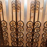 Art deco period console in forged iron