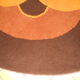 Vintage round rug with flower design