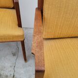 Pair of armchairs bridge era art deco walnut