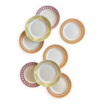 Lot de 6 assiettes anciennes dépareillées