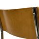 Set of four vintage dining room chairs, wood and chrome,  1970s