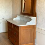 Coiffeuse avec dessus marbre 19ème siècle