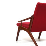 Mid Century Danish Teak and Brass Easychair 1960s