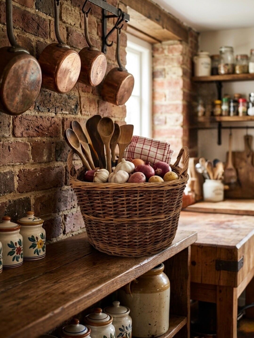 Basket, wicker pot, woven rattan