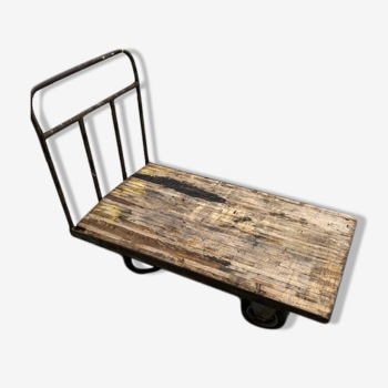 Industrial trolley 1940/1950 metal and wood