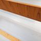 Lit double vintage scandinave en teck des années 60 avec chevets intégrés