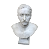 Man bust in square marble signed "F. Dezandes"