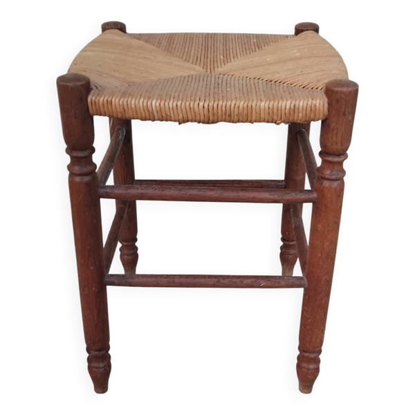 Petit tabouret paille vintage — Beyit