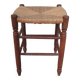 Vintage straw stool