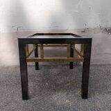 Table basse 80' chrome laiton vintage