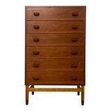 Mid-Century Teak chest of drawers by Poul Volther for FDB Mobelfabrik, 1960s
