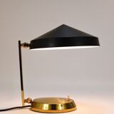 Mid-century table or desk lamp in black brass, Austria, 1960s.