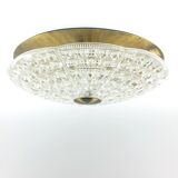 Scandinavian glass ceiling lamp by Carl Fagerlund for Orrefors, Sweden, 1960s