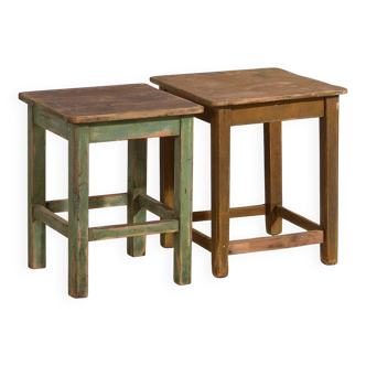 Anciennes tables carrées (c.1920). Ensemble de 2 pièces n°5