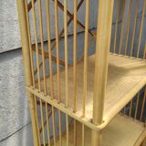 Vintage rattan bookcase