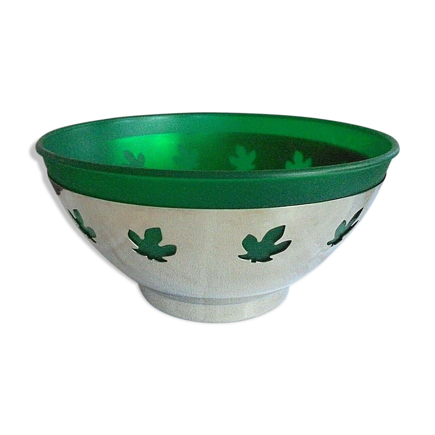 Guy Degrenne Stainless Salad and Green Plastic Container