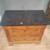 Nineteenth-century commode with marble top.