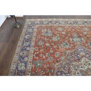 1970s Vintage Persian Handmade Wool Orange Oversized Area Rug 278x379
