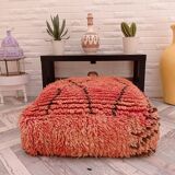Handmade Berber pouf in wool 60 X 60 X 20 CM
