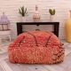 Handmade Berber pouf in wool 60 X 60 X 20 CM