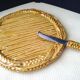 Cheese platter with matching knife in Vallauris ceramic
