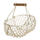 Small vintage white metal harvest basket
