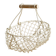 Small vintage white metal harvest basket