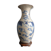 Vase en porcelaine Nankin craquelé Chine 42cm dragon XIXème