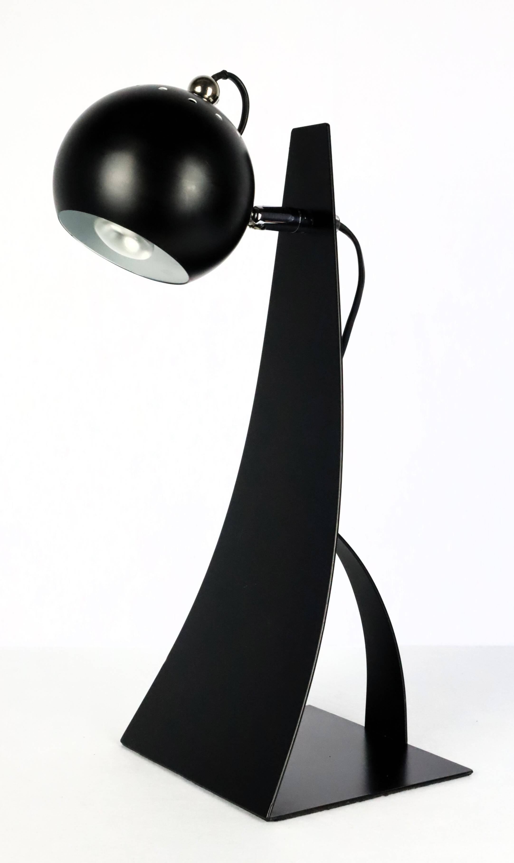 Brilliant black metal house lamp 1990