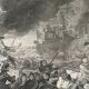B. West, naval battle: Battle of the Hougue, engraving, eighteenth century