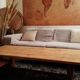 Long coffee table, solid oak