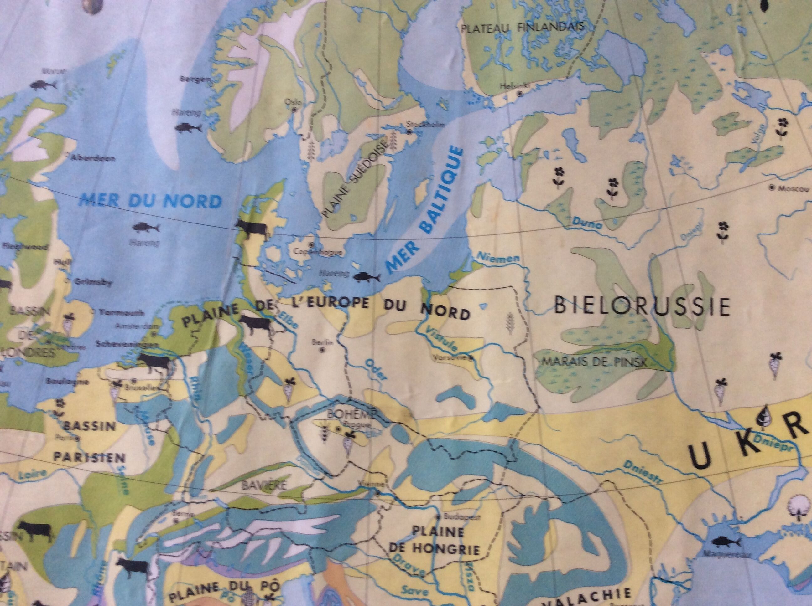 Carte scolaire vintage, Europe