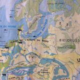Vintage school map, Europe