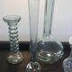 Set 5 vintage glass vases