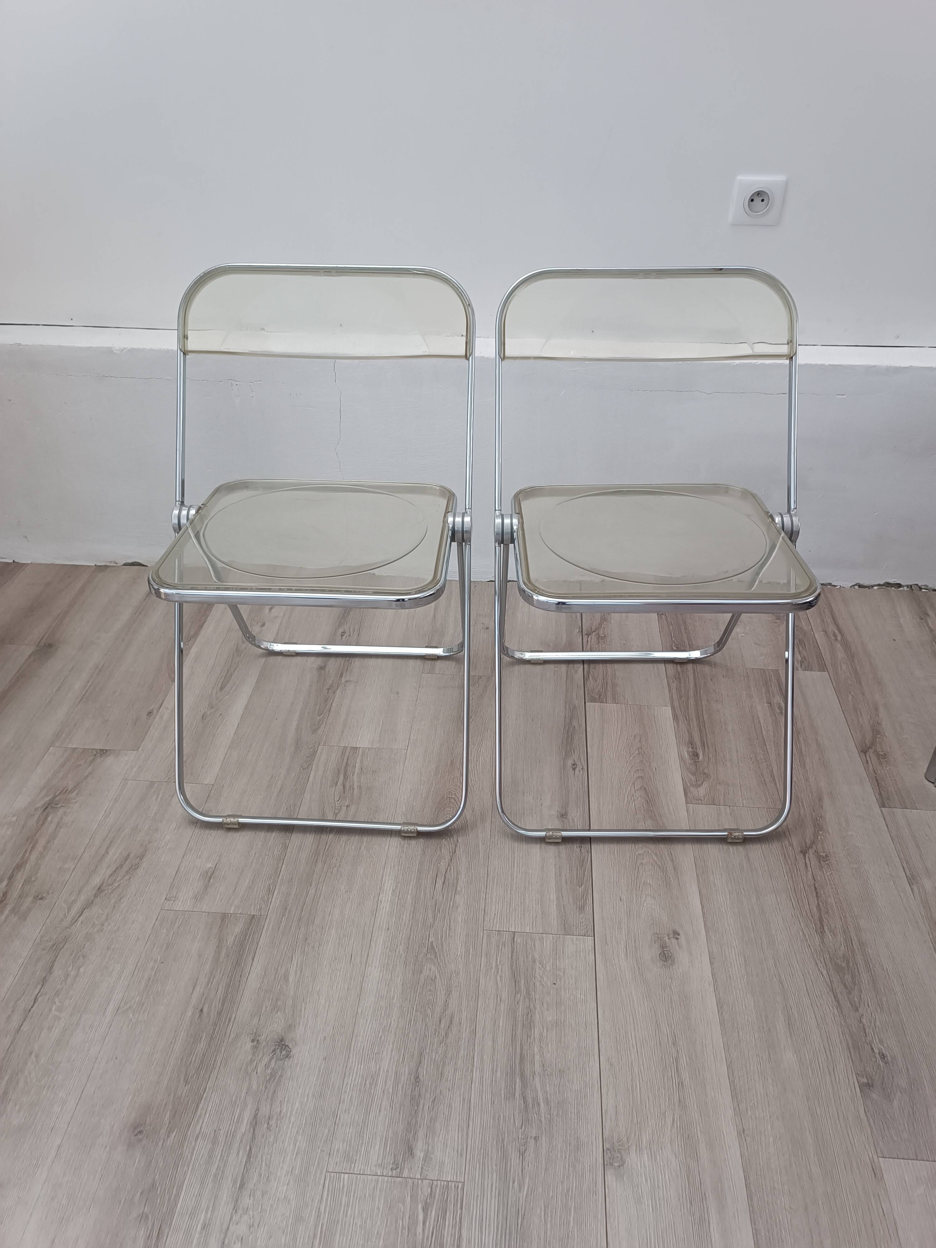 Plia chairs by Giancarlo Piretti for Anonima Castelli 1967 Original edition